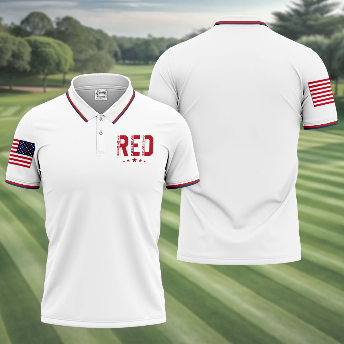 RED Friday Military Support 250 Anniversary Patriotic Golf Shirt, Golf Shirts For Men