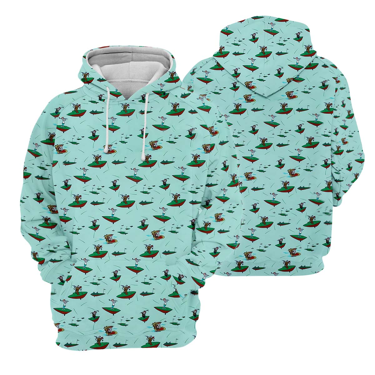 Playful Cartoon Golfer Golf Polo Shirtolf Gifts For Men, Golf Gift Ideas