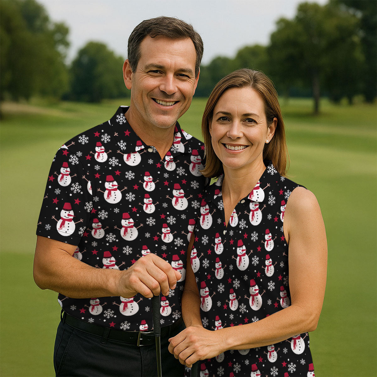 Ugly Santa Claus Golf Shirts, Christmas Golf Shirt, Golf Gifts For Women, Fun Golf Shirt
