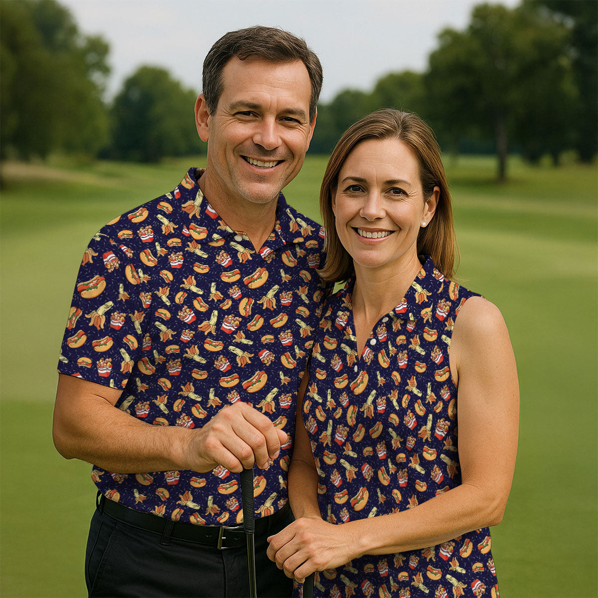 Funny Hot Dog Dirty Humor Polo Shirt Men, Fun Golf Shirts For Men, Golf Gift For Men, Golf Shirts For Men