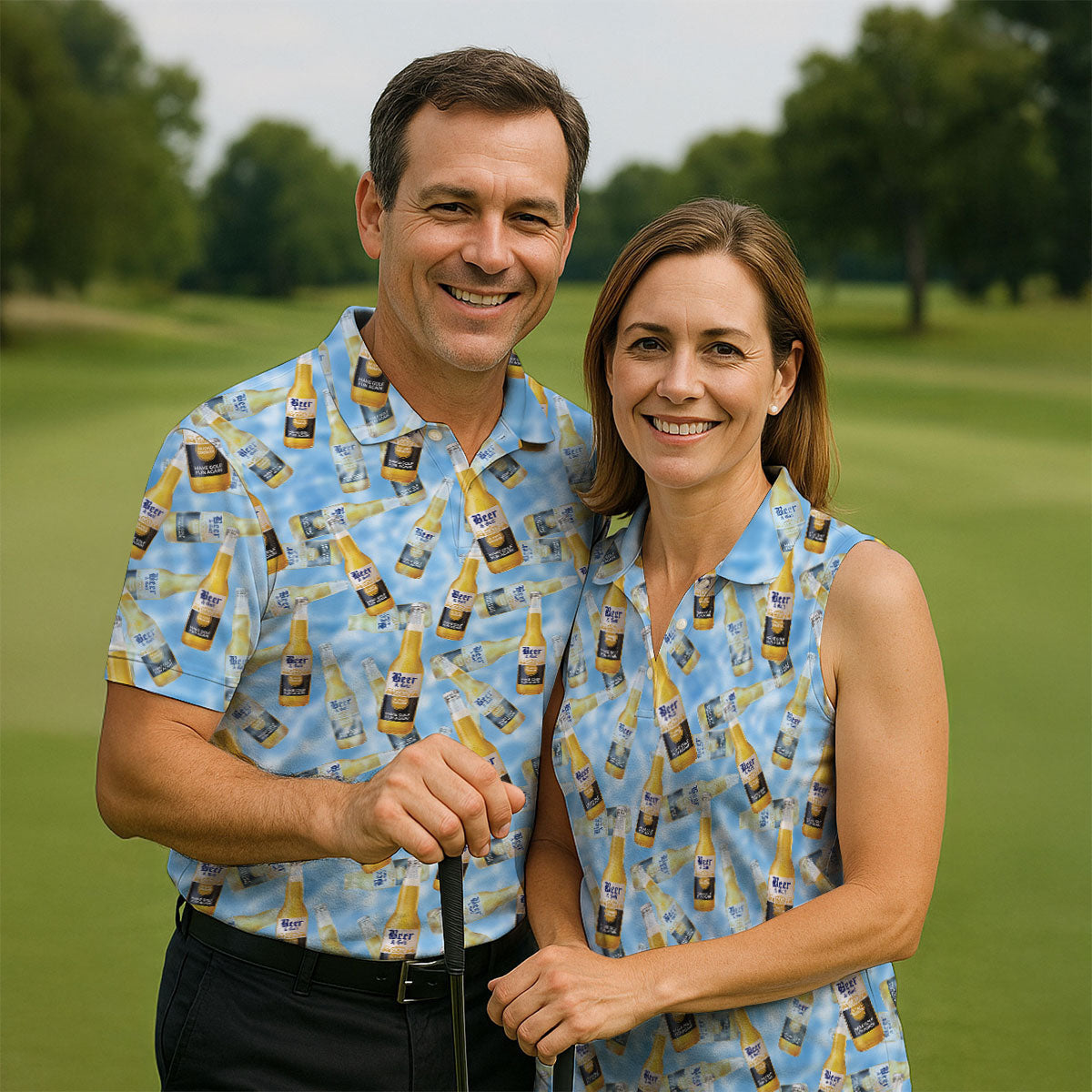 Beer And Golf The Perfect Combination Men's Funny Golf Shirts, Golf Shirts For Men, Polo ShirtFor Men