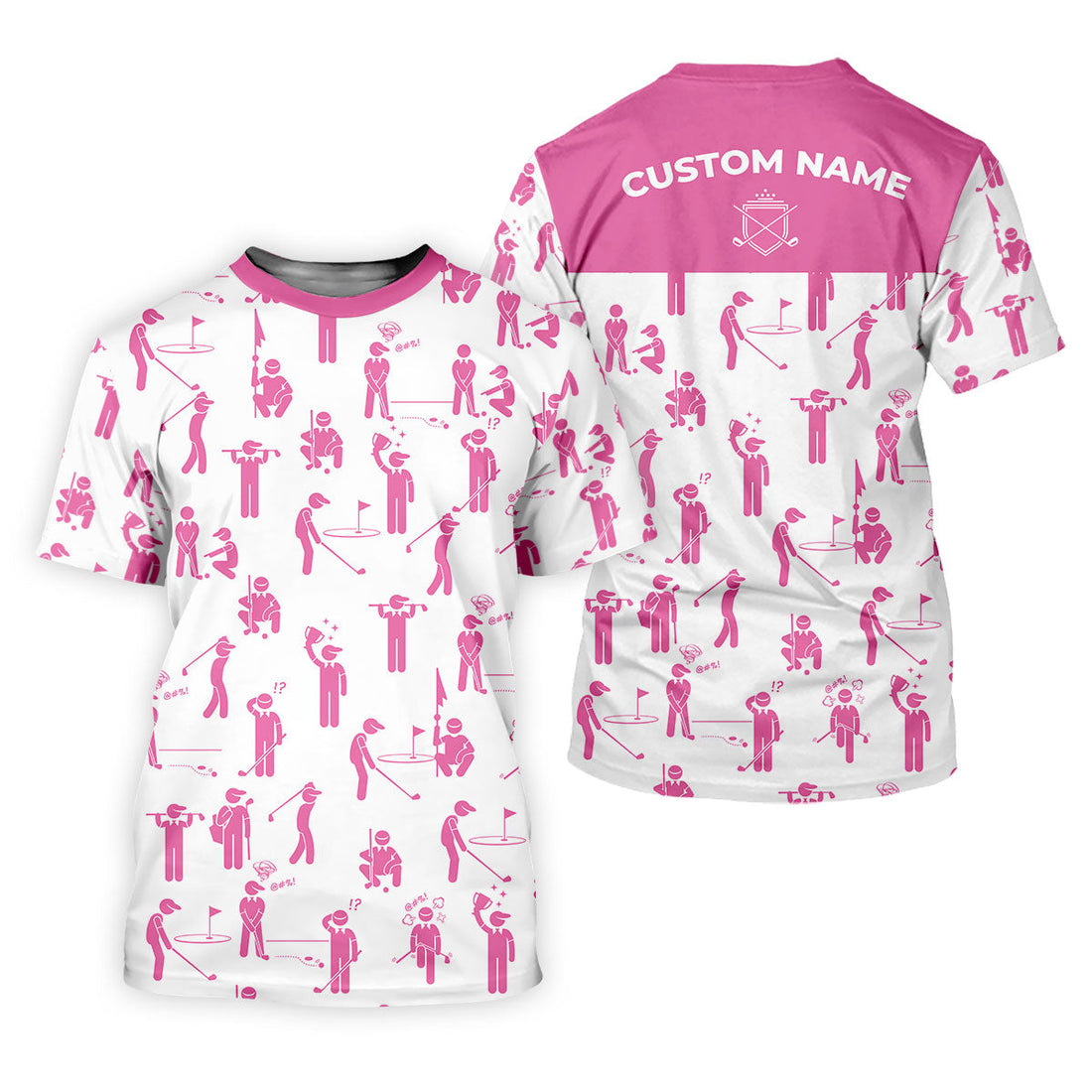 Personalized Men Patterned Golf Shirts, Golf Presents For Him, Men Golf Polo, His And Hers Golf Shirts