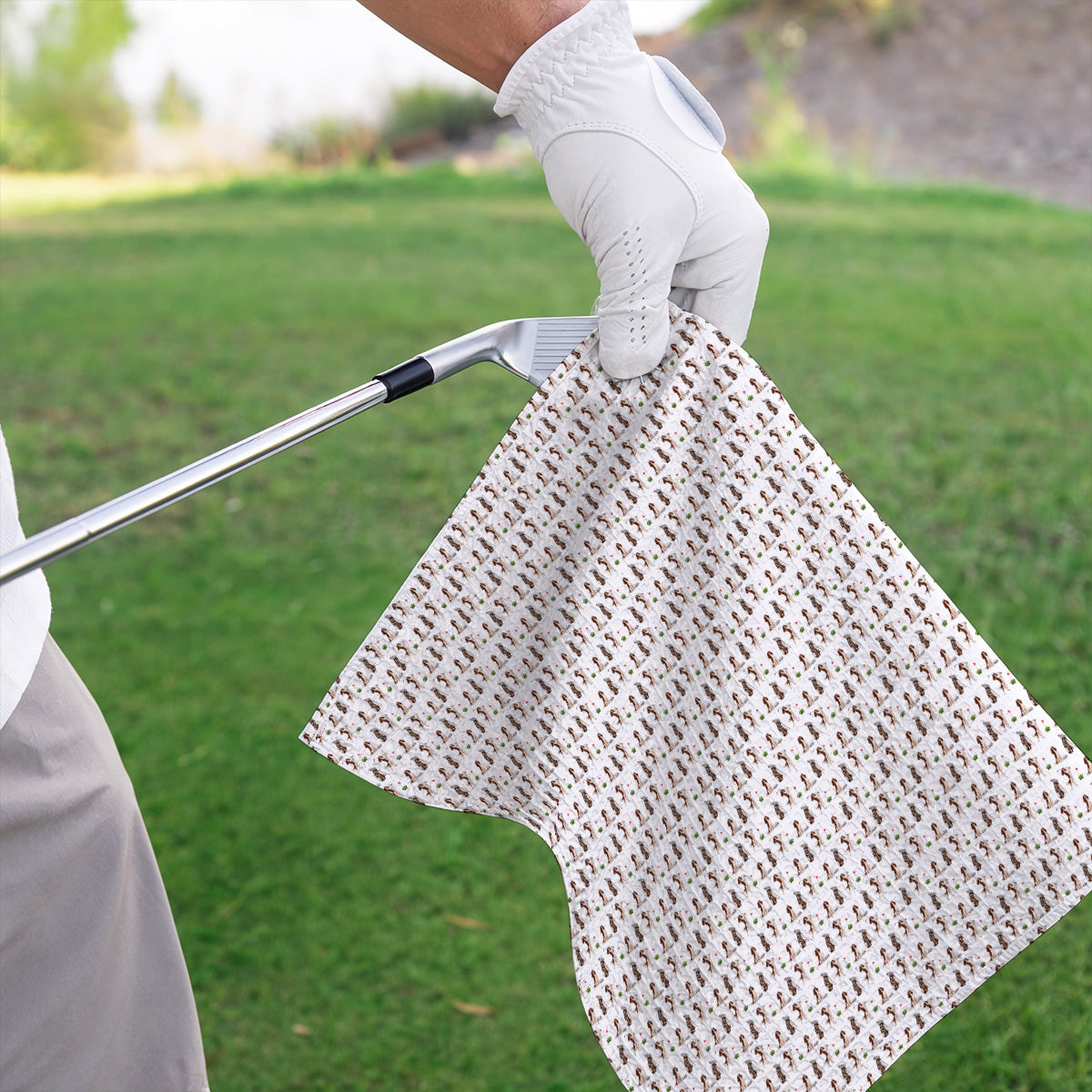 English Springer Spaniel Golf Towels, Funny Pattern Golf Towel For Dog Lovers, Golf Gift For Golfer
