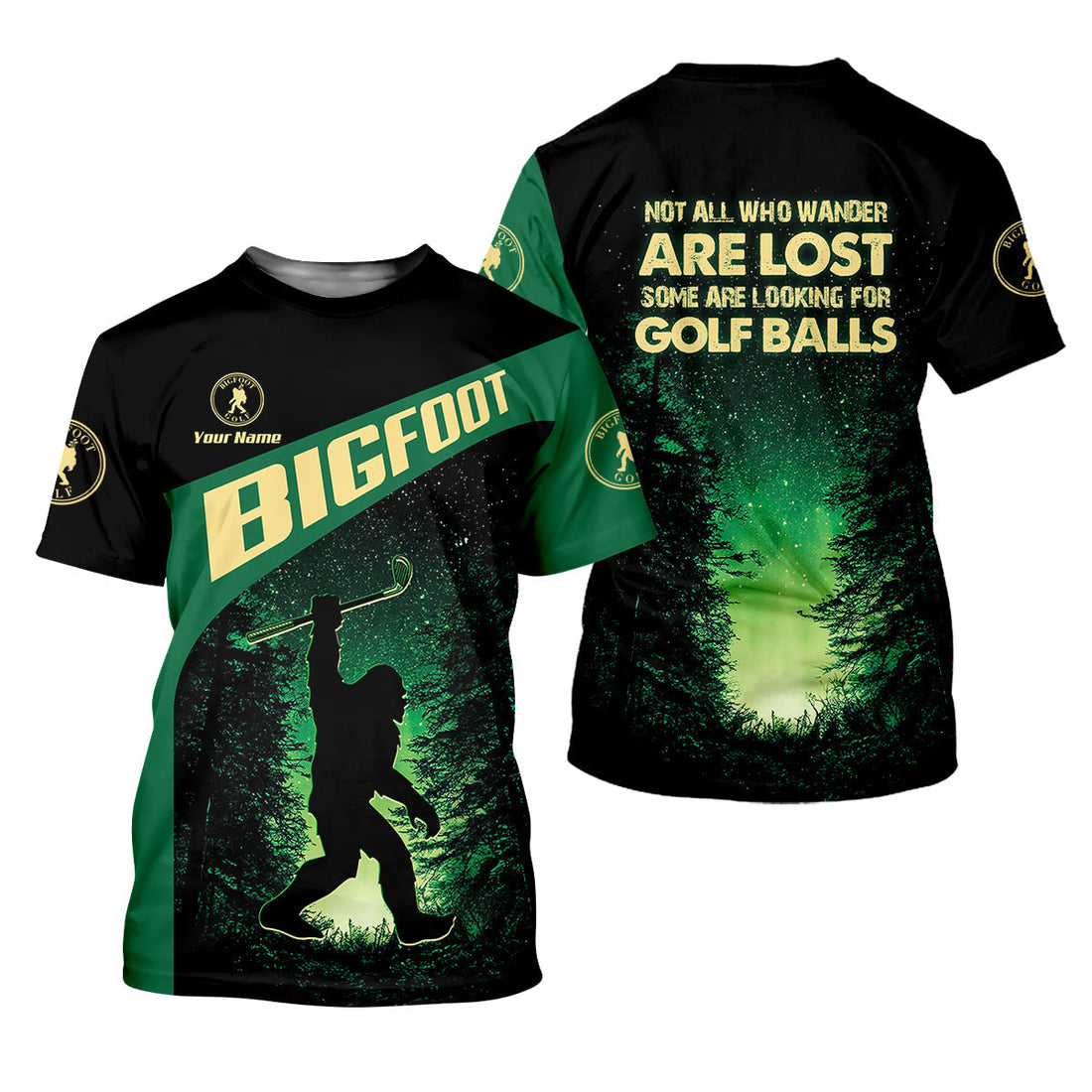 Bigfoot Custom Mens Golf Polo Shirtf Gifts For Dad