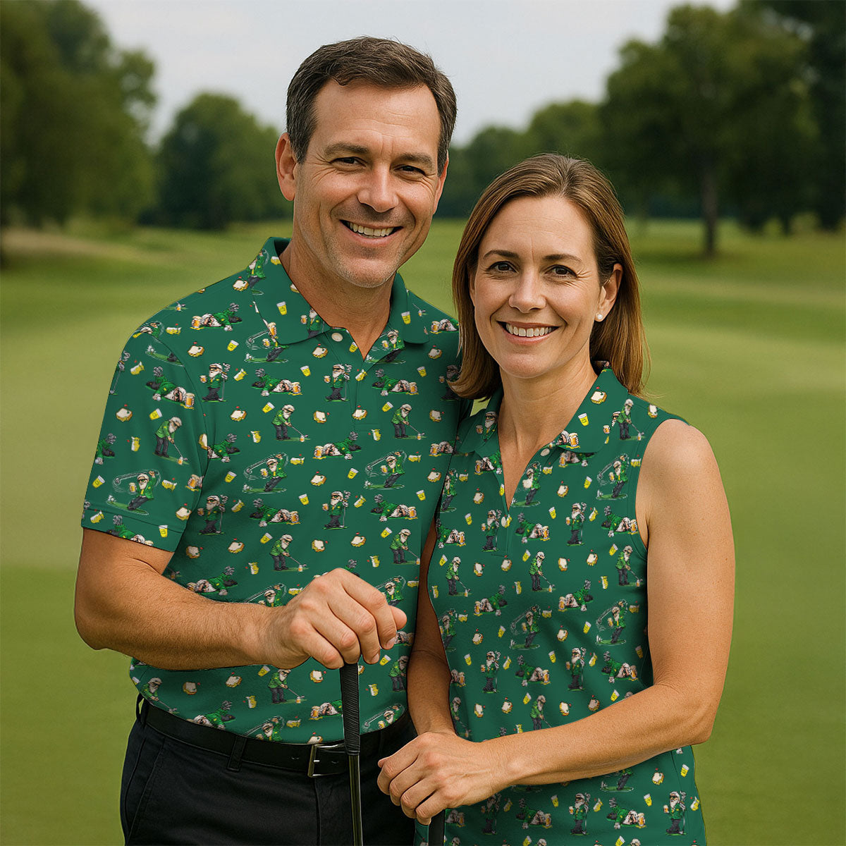 Funny Beer Pimento Cheese Golf Tournament Green Golf Shirt, Golf Shirts For Men, Polo ShirtFor Men