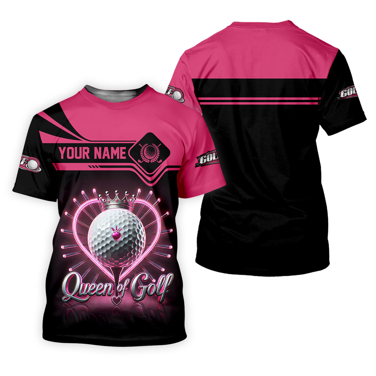 Queen Of Golf Custom Funny Womens Golf Polo ShirtLadies Golf Shirt, Mothers Day Gifts