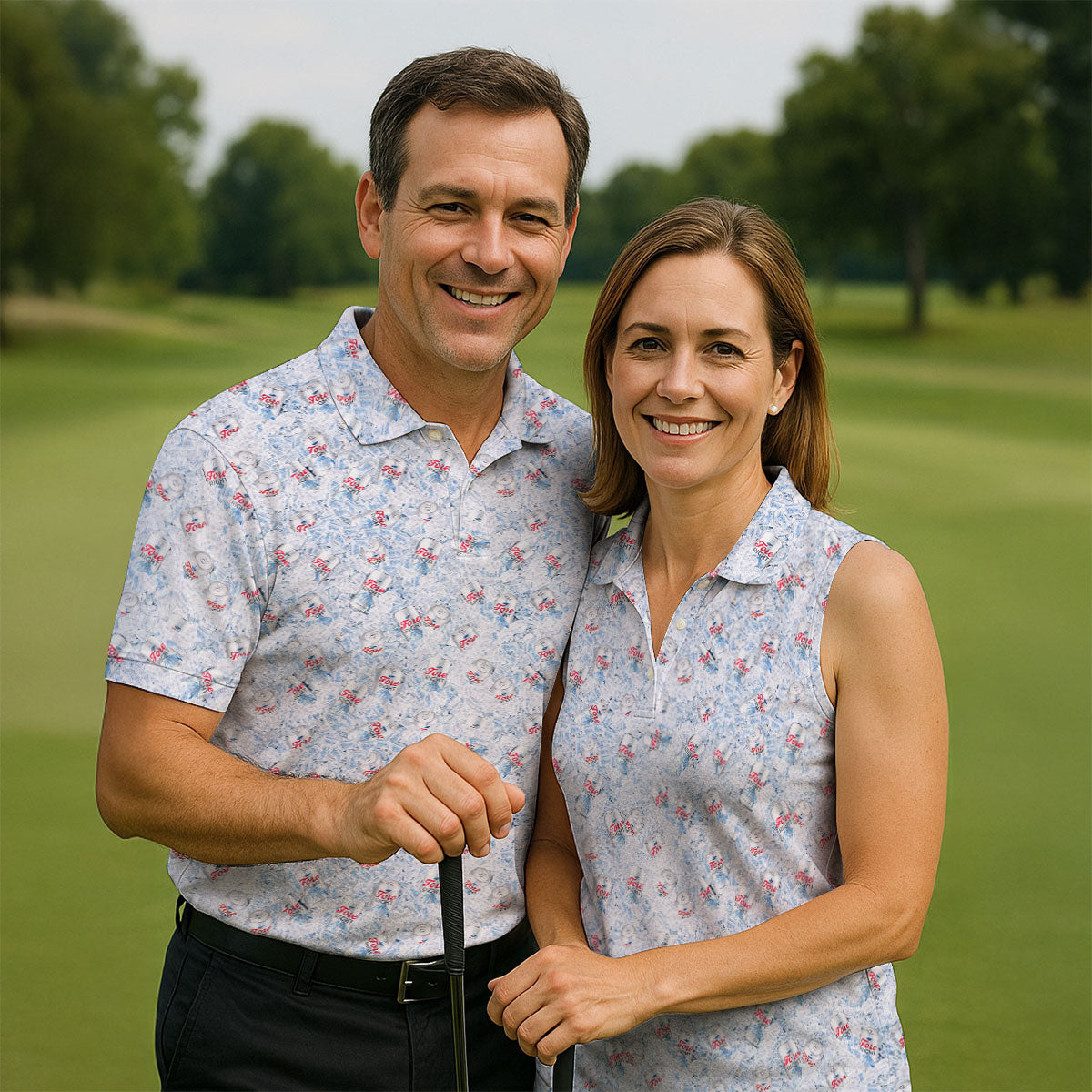 Fore Right Cold As Slice Golf And Beer Men's Funny Golf Shirts, Golf Shirts For Men
