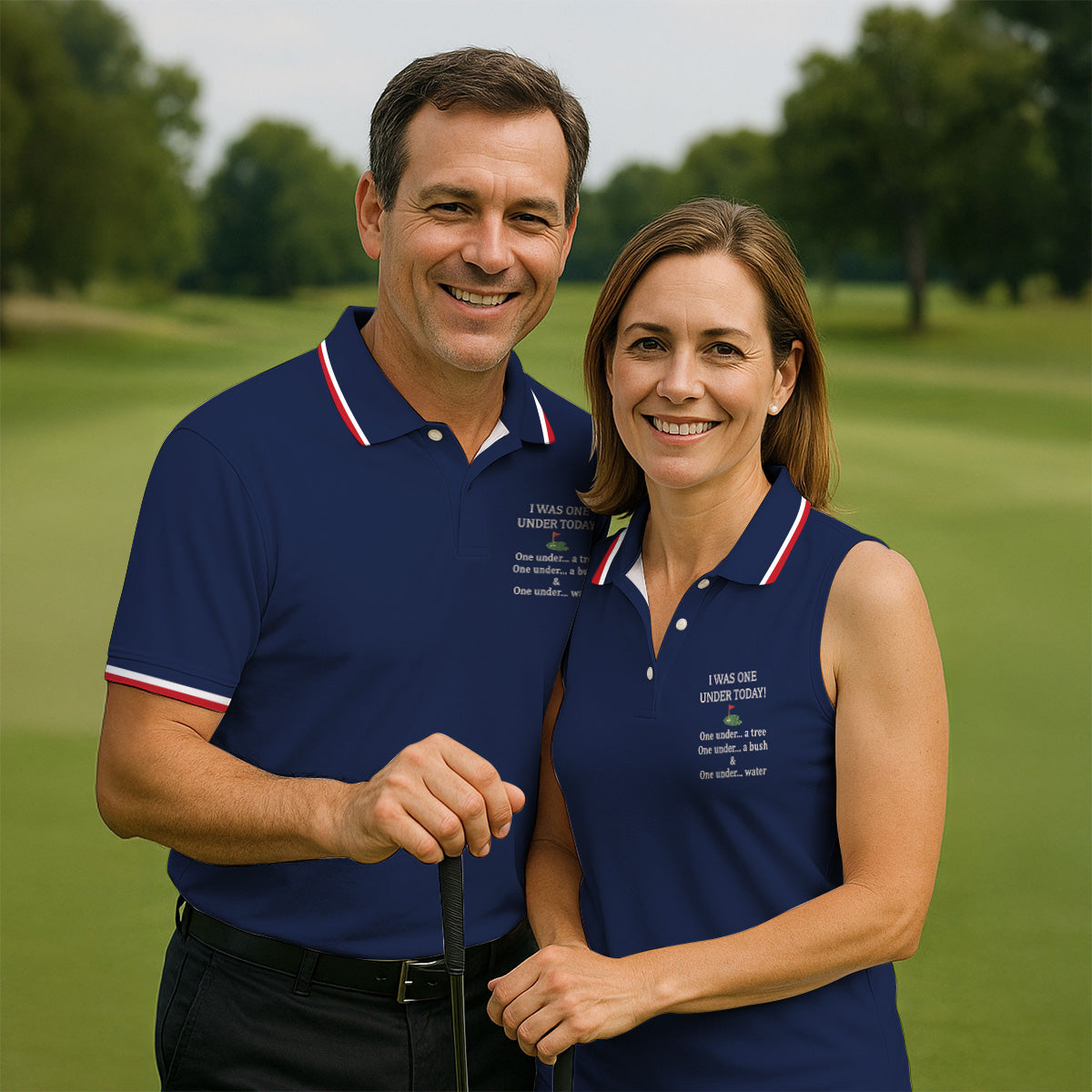 I Was One Under Today Navy Golf Shirt, Funny Golf Shirt, Ladies Golf Tops, Golf Shirt For Women