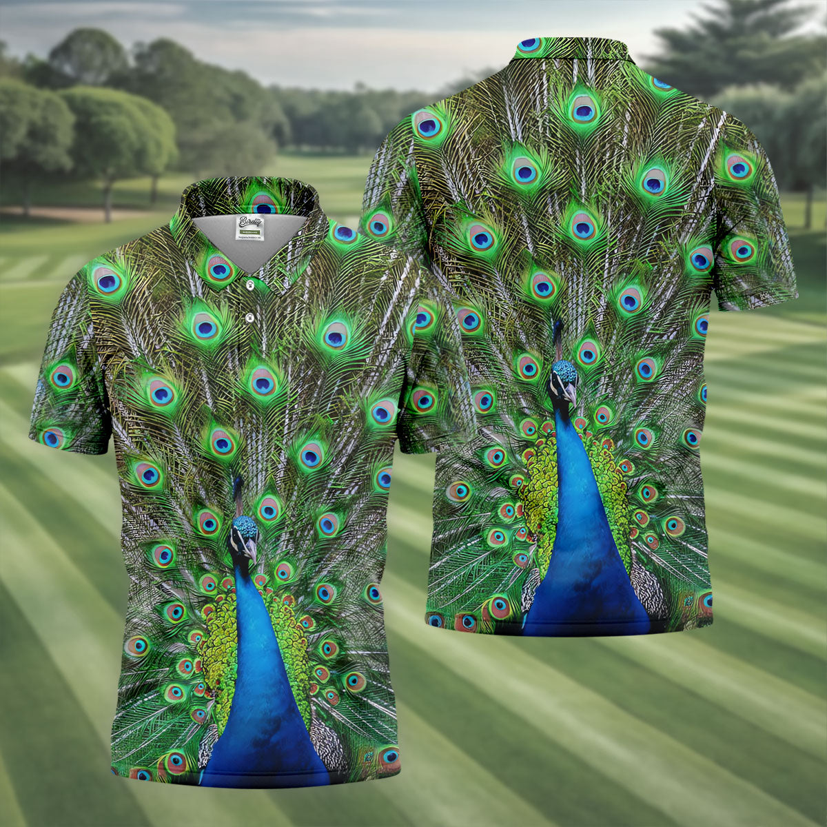 The Peacock Unique Golf Shirt, Golf Tops For Men, Golf Shirts For Men, Polo ShirtFor Men