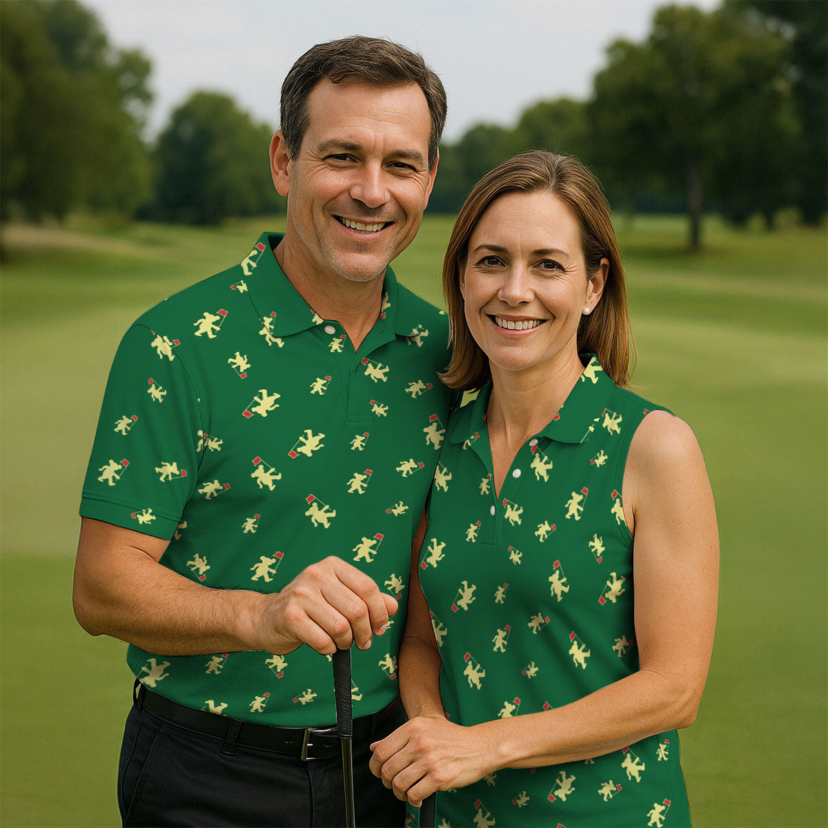 Dancing Bear Golf Tournament Shirt, Golf Shirts For Men, Polo Shirt Men, Golf Gift For Men