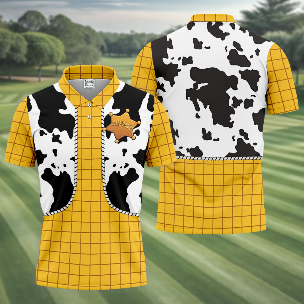 Cowboy Toy Hawaiian Golf Shirt, Cartoon Style Men's Golf Shirt, Polo Shirts For Men