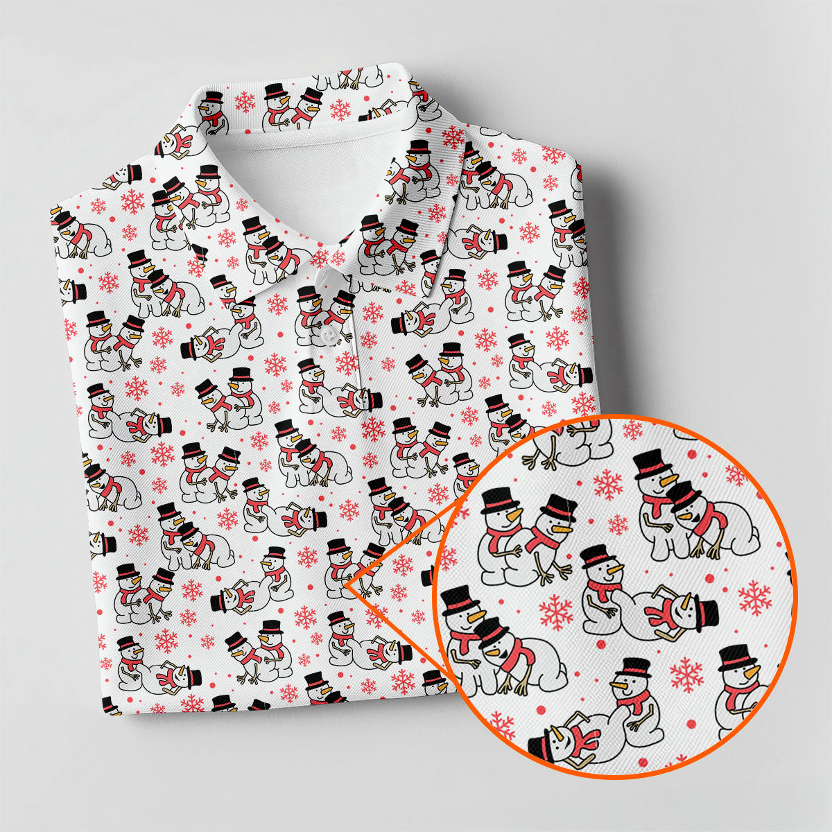 Naughty Snowman White Golf Shirt, Christmas Golf Shirt, Fun Women's Golf Shirts, Ladies Golf Polos