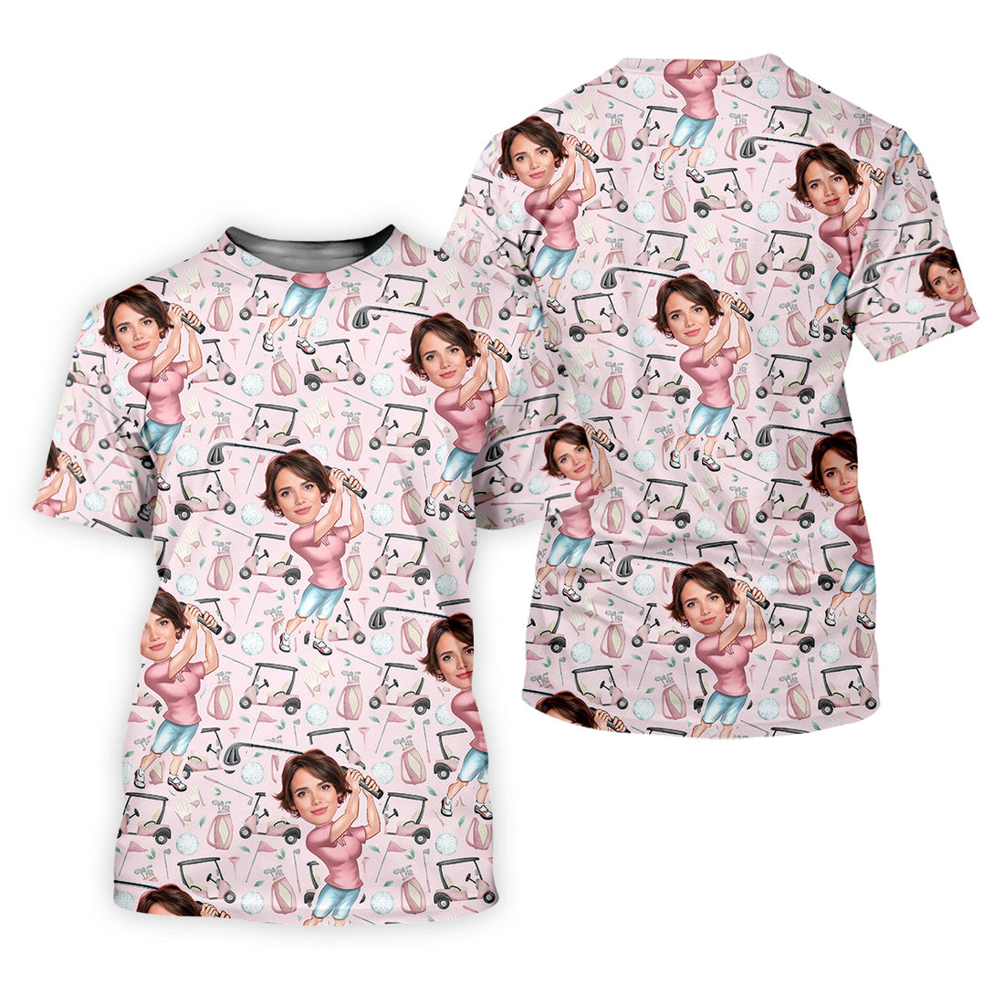 Custom Photo Golf Shirt, Funny Womens Golf Polo ShirtMothers Day Shirt