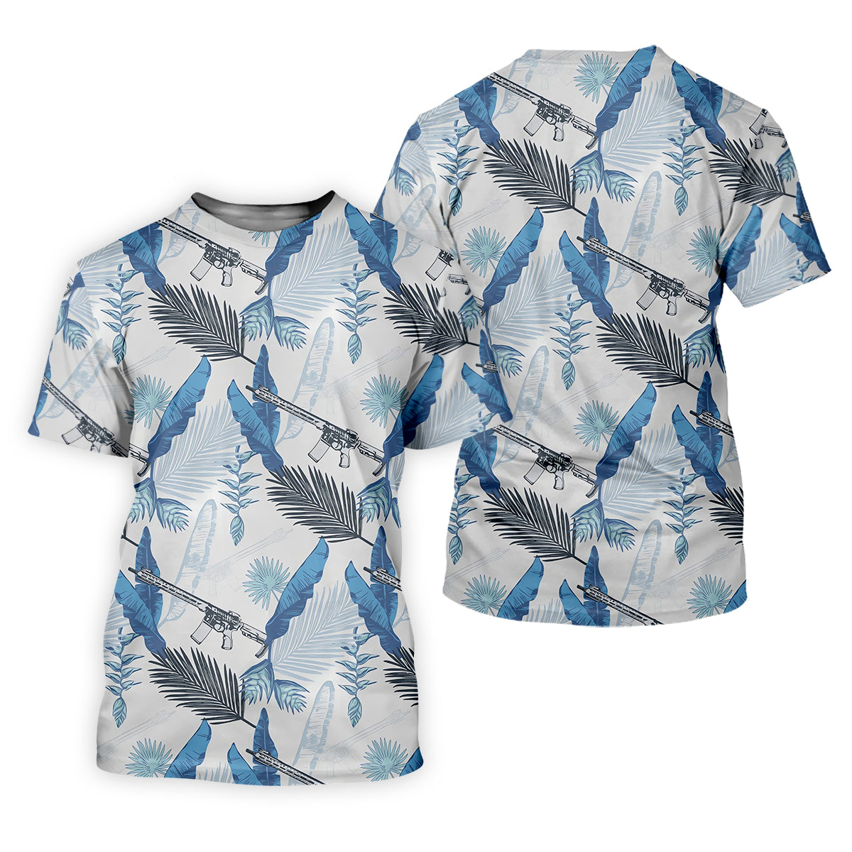 Blue Feather Golf Polo ShirtMens Golf Gift, Mens Tropical Shirts
