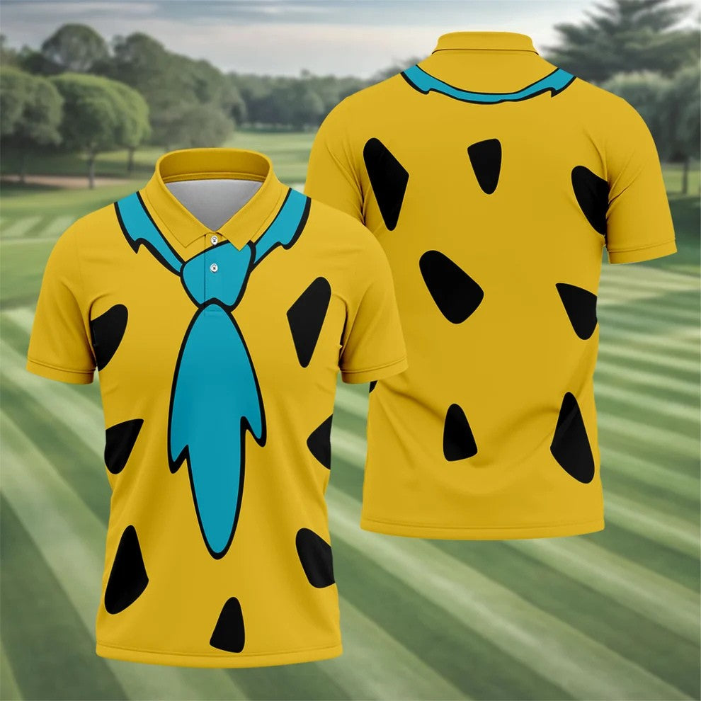 Yellow Stone Age Costume Hawaiian Golf Shirt, Mens Golf Polo, Golf Shirts For Men