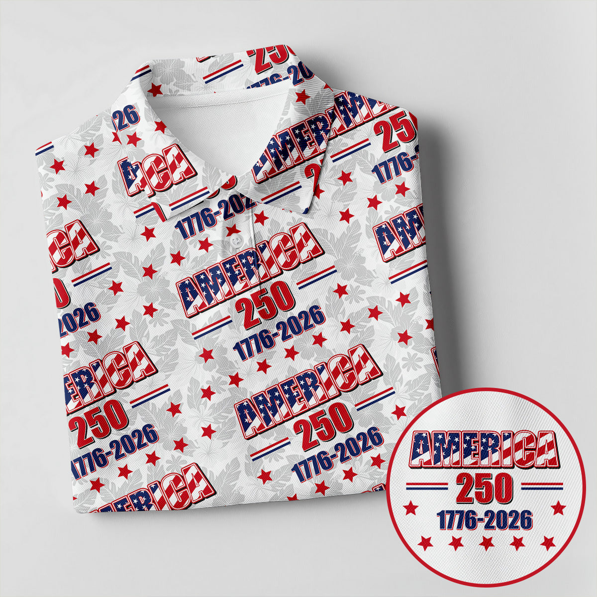 America 250 Tropical Floral 4th Of July Golf Shirt, Patriotic Golf Shirt, Golf Shirt For Women