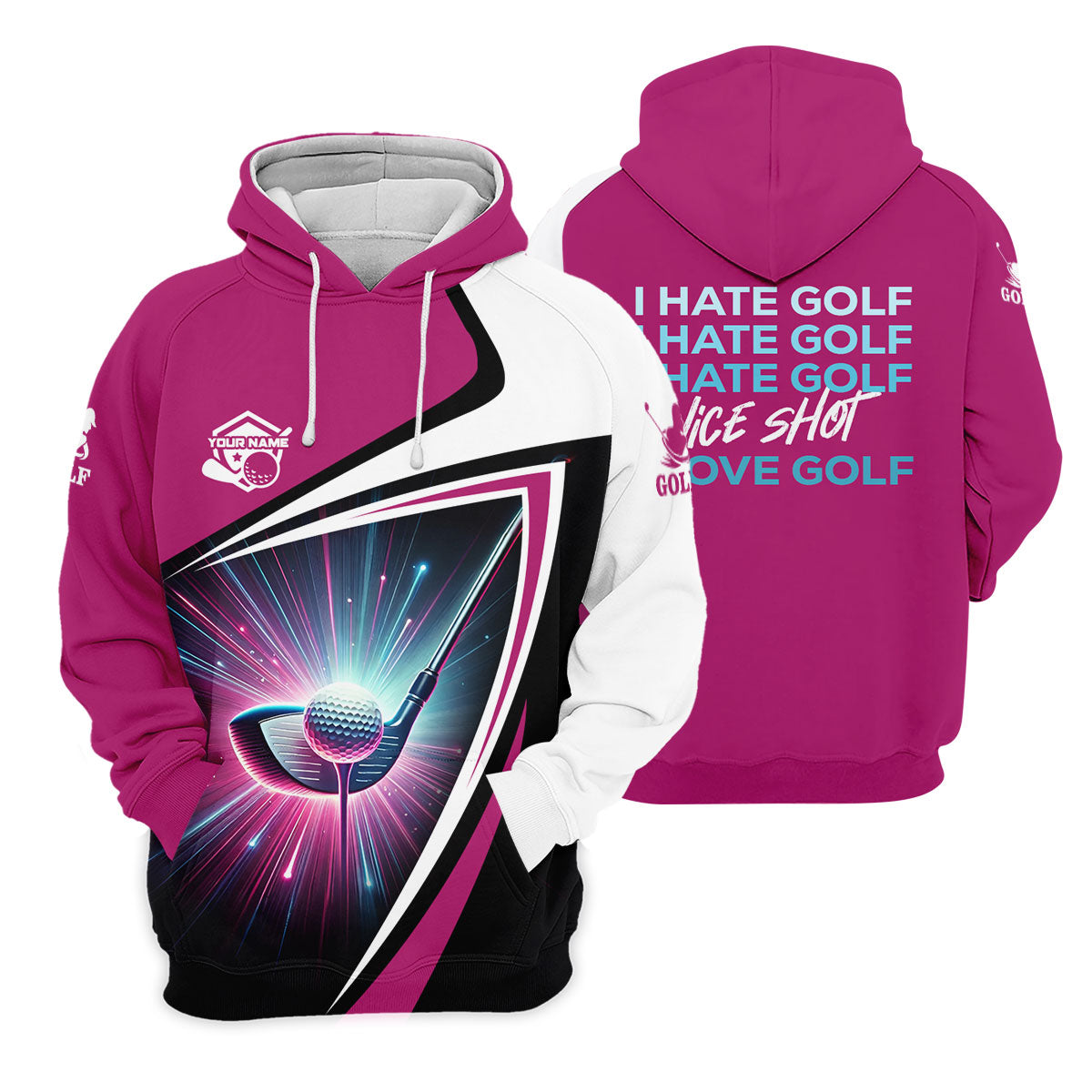 I Hate Golf Nice Shot I Love Golf Funny Womens Golf Polo ShirtCustom Ladies Golf Shirt