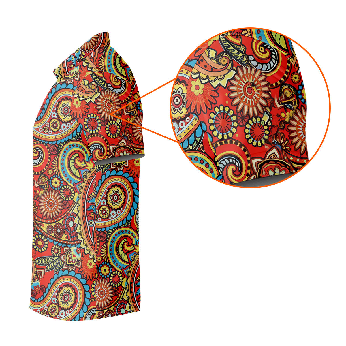 Paisley Design Golf Tops For Men, Boho Pattern Golf Shirts For Men, Polo Shirtor Men