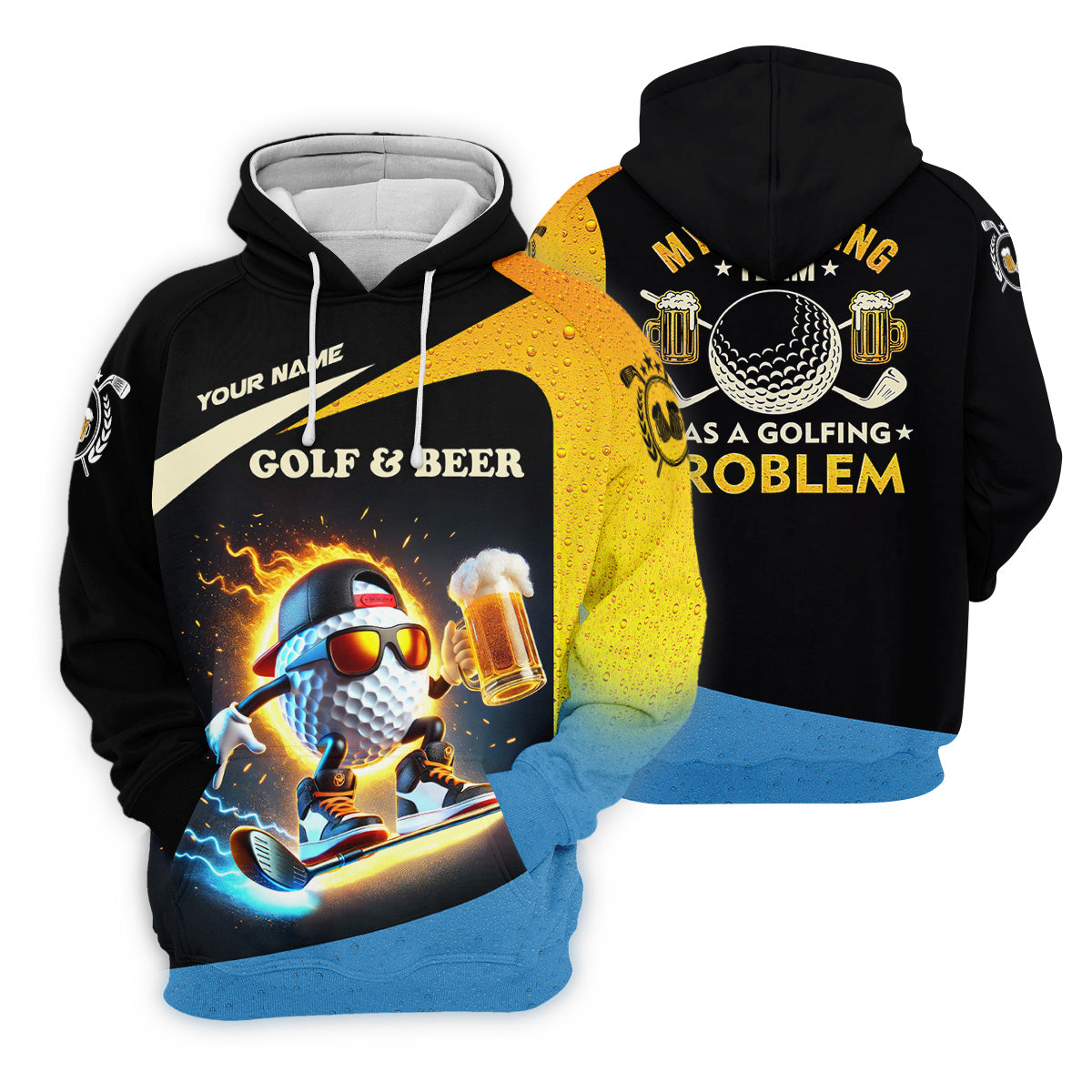 My Drinking Team Has A Golfing Problem Funny Golf Polo ShirtGift For Golfers, Team Golf Shirts