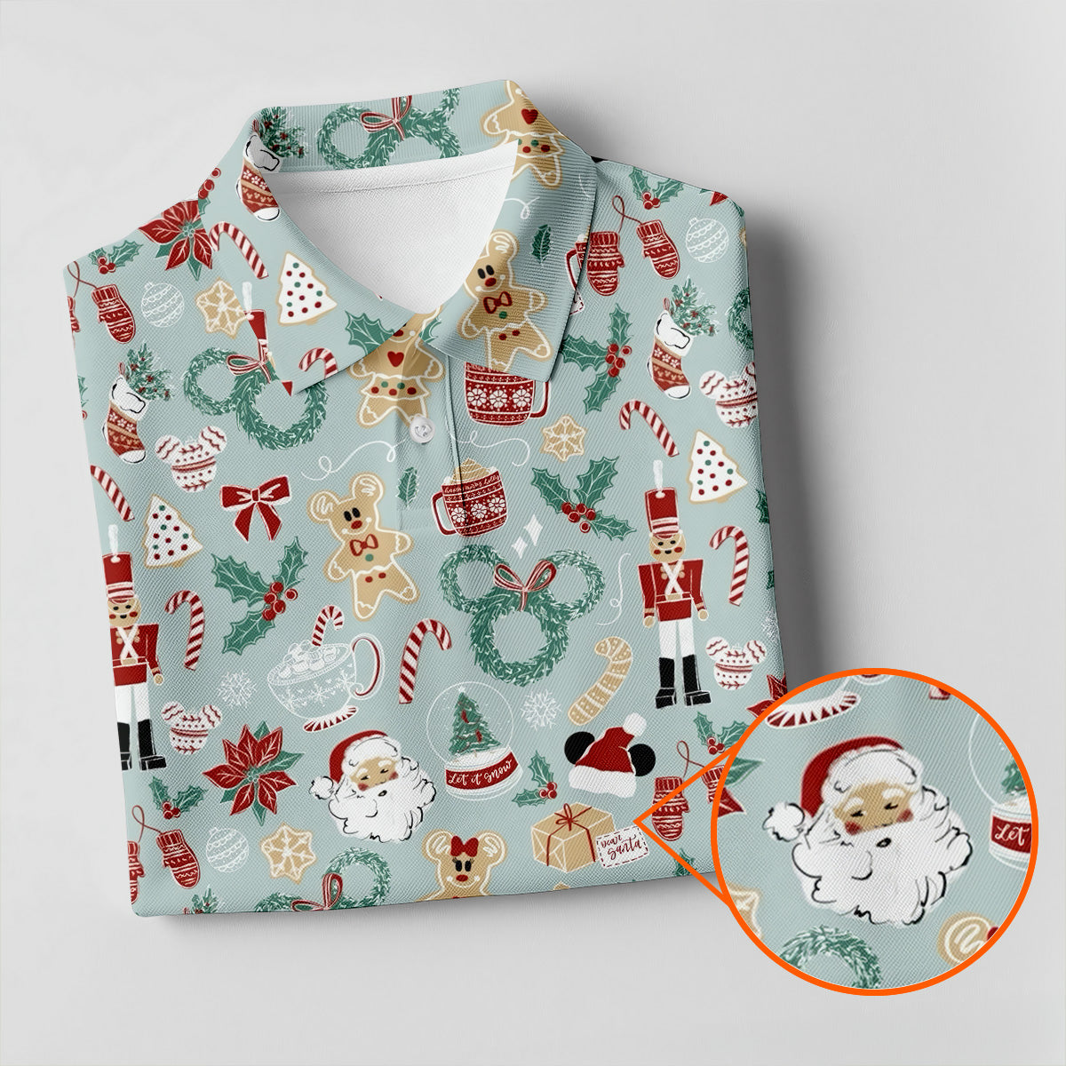 Cute Cartoon Christmas Sweets Women's Golf Tops, Christmas Golf Shirt, Ladies Golf Shirts, Women's Golf Gifts