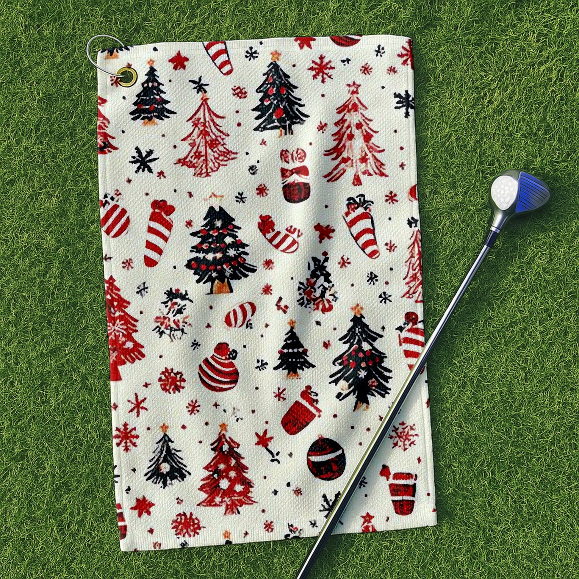 Candy Canes Christmas Golf Towels, Funny Golf Towels Christmas Golf Gift, Golfing Accessories