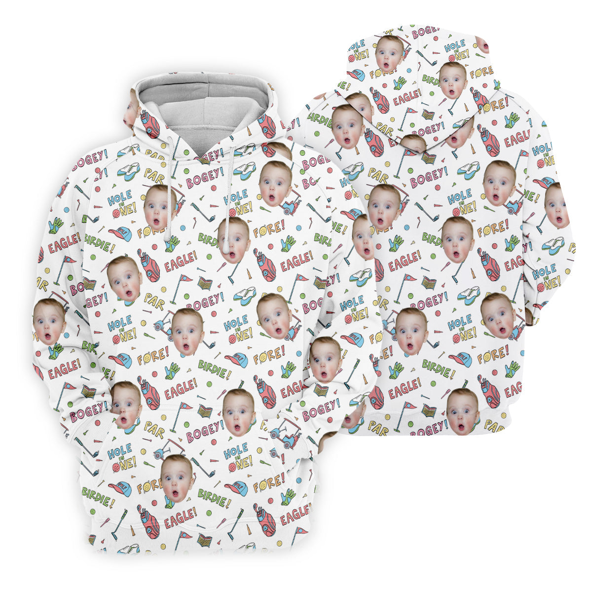 Custom Photo Shirt, Funny Golf Polo ShirtGolf Presents For Dad, Christmas Golf Gift