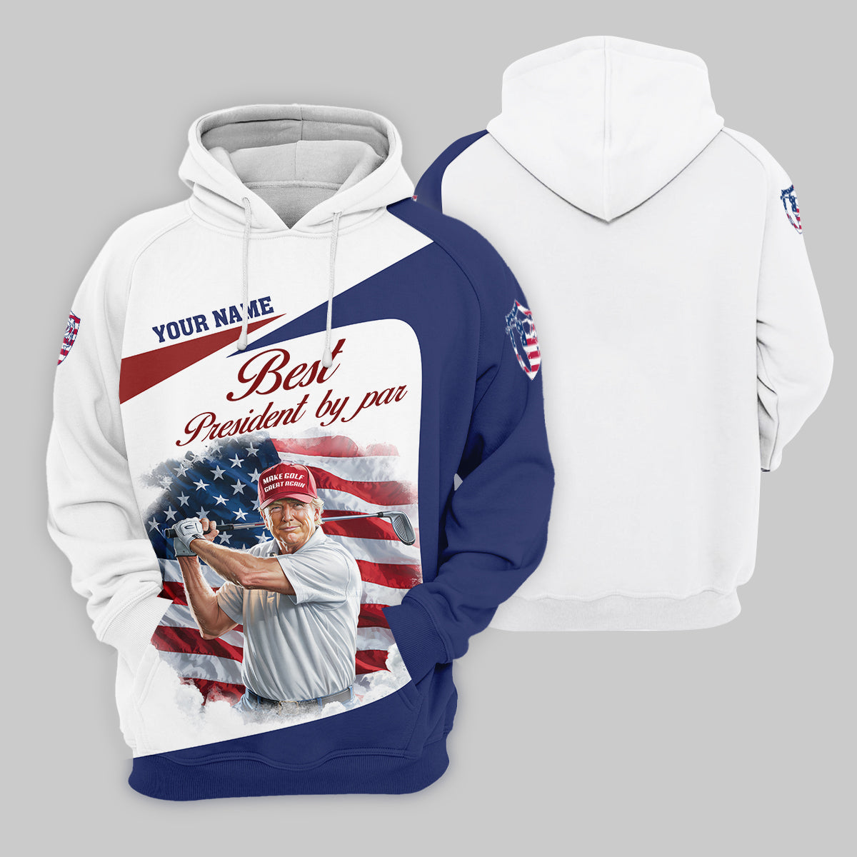 Best President By Par Custom Funny Golf Polo Shirtrump Shirt, Christmas Golf Gift