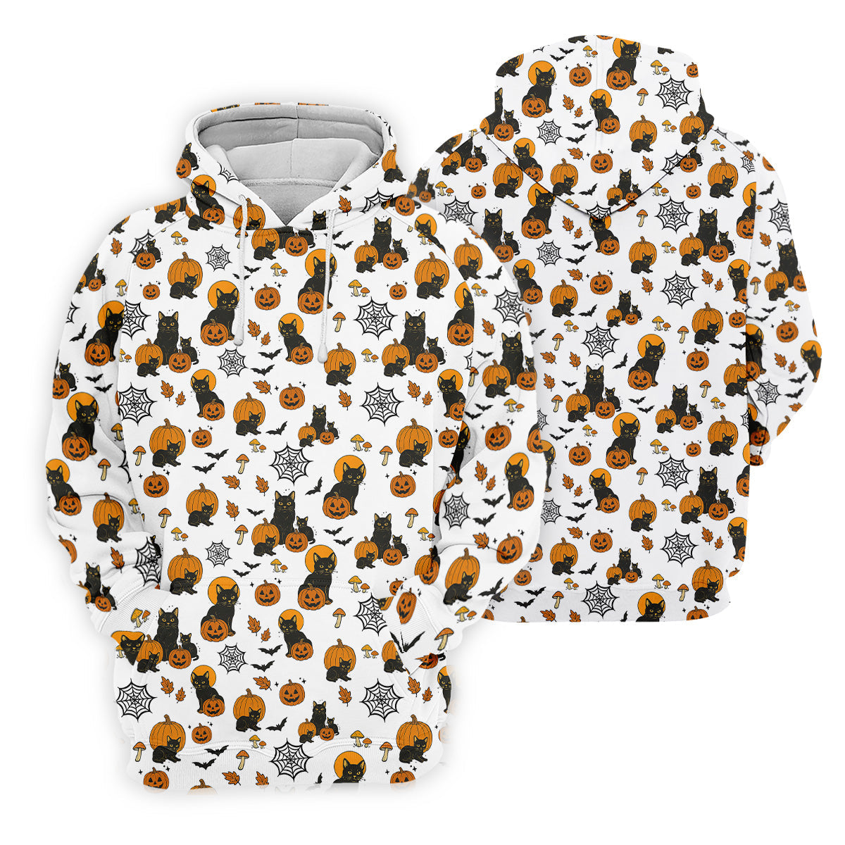 Halloween Cat Pumpkin Men Polo, Fun Golf Shirts For Men, Cool Golf Gifts, Golfing Apparel