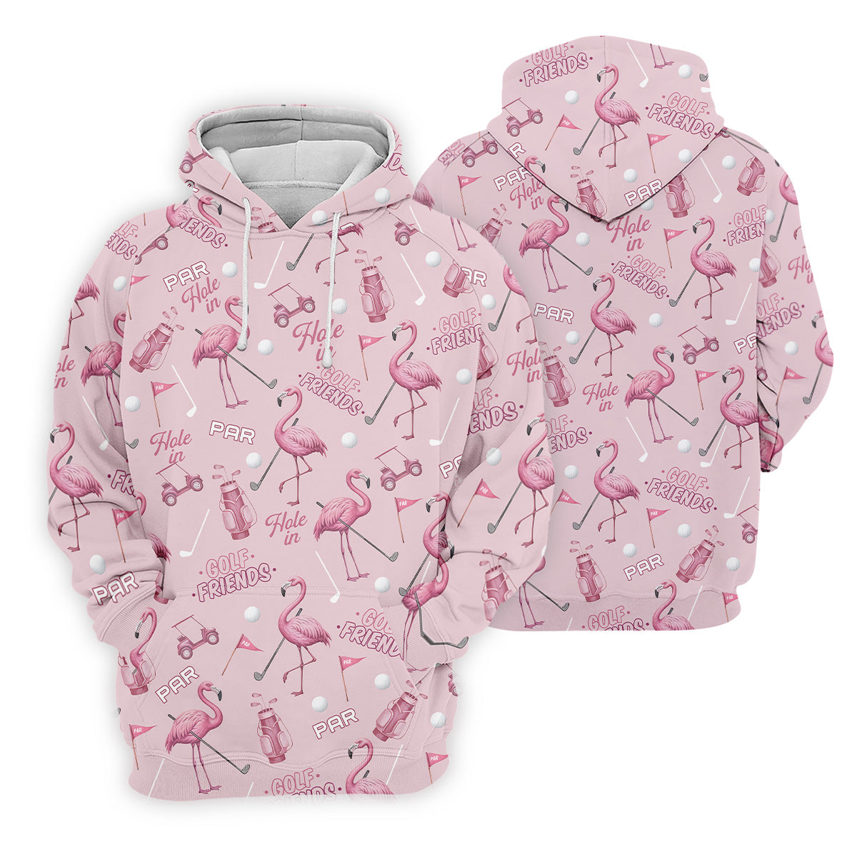 Pink Flamingo Customized Golf Polos, Ladies Sleeveless Tops, Ladies Golf Shirts, Golfing Apparel