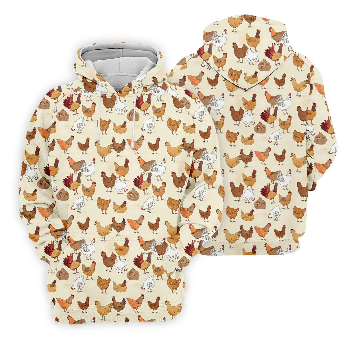 Chicken Family Custom Men's Funny Graphic Golf Polo ShirtChicken Lover Gifts, Dad Golf Gift