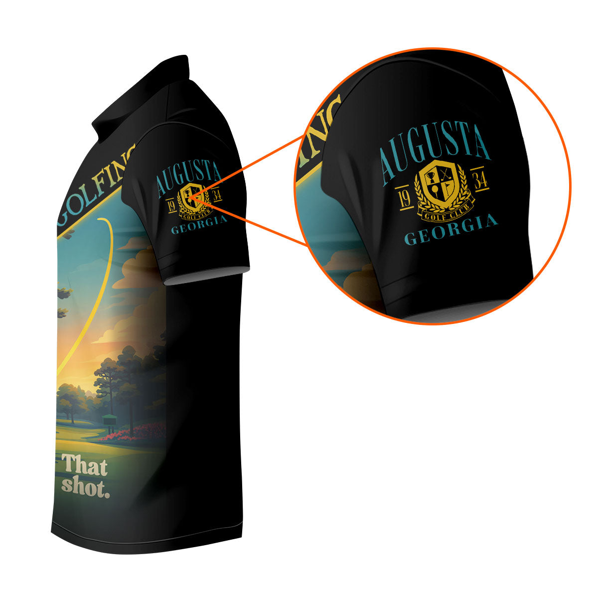 That Shot Augusta Georgia Golf Tournament Golf Shirts For Men, Performance Golf Shirt, Polo ShirtFor Men
