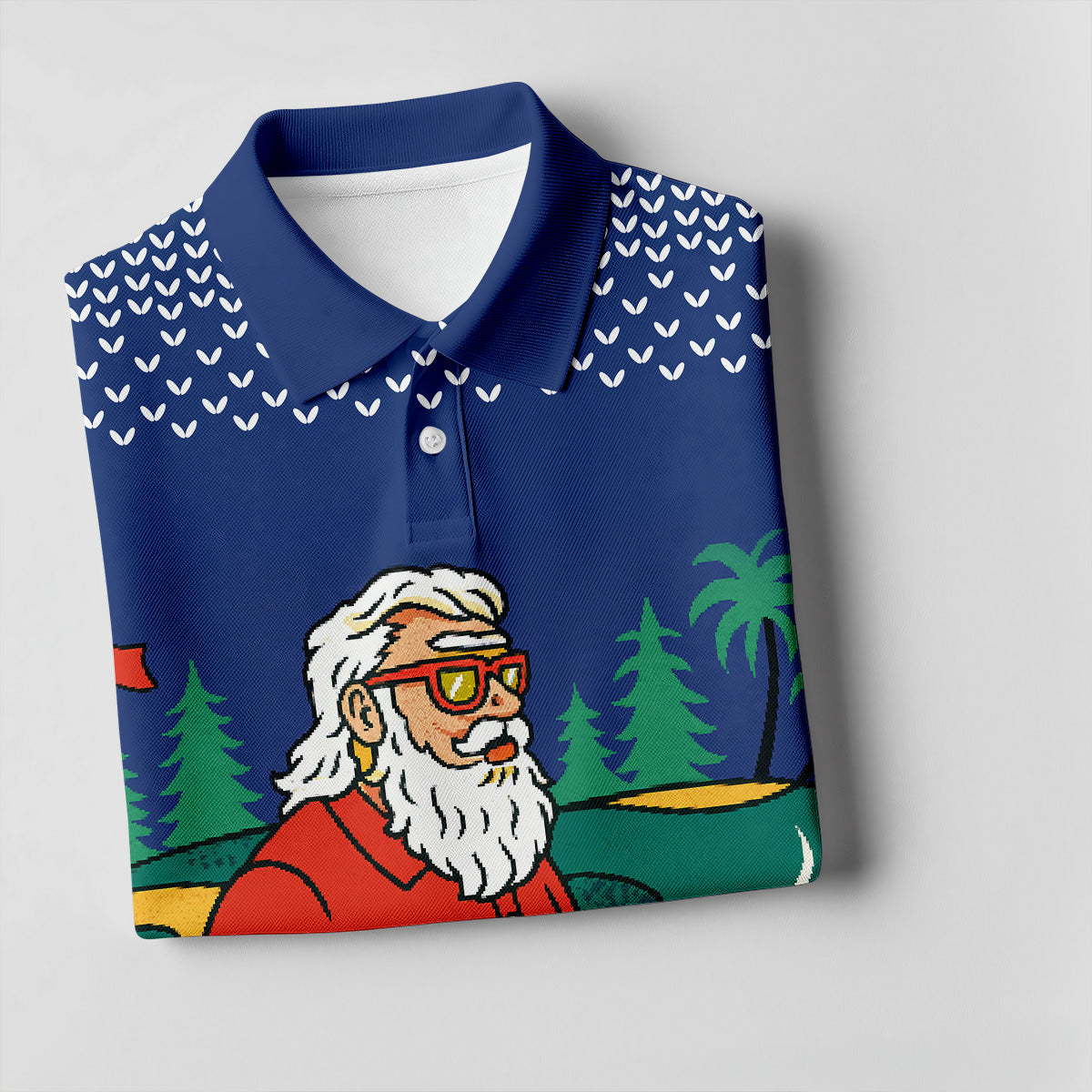 Retro Bearded Golfer Holding Beer Golf Polo Shirt, Women’s Golf Apparel, Ladies Golf Tops