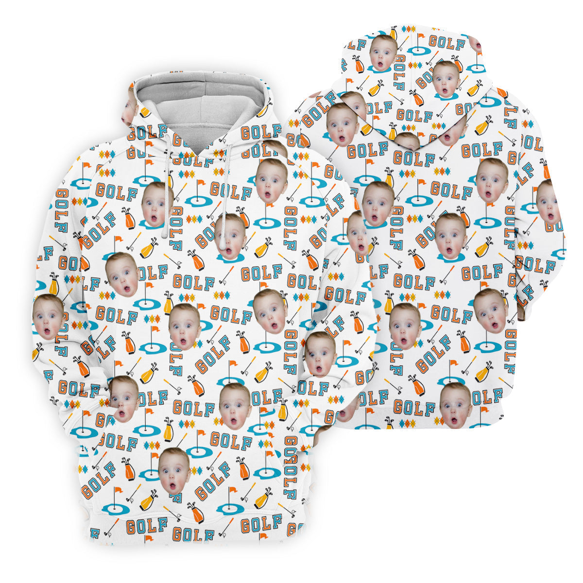 Custom Kids Photo Golf Shirt, Funny Golf Polo Shirtifts For The Golfing Dad, Christmas Golf Gift