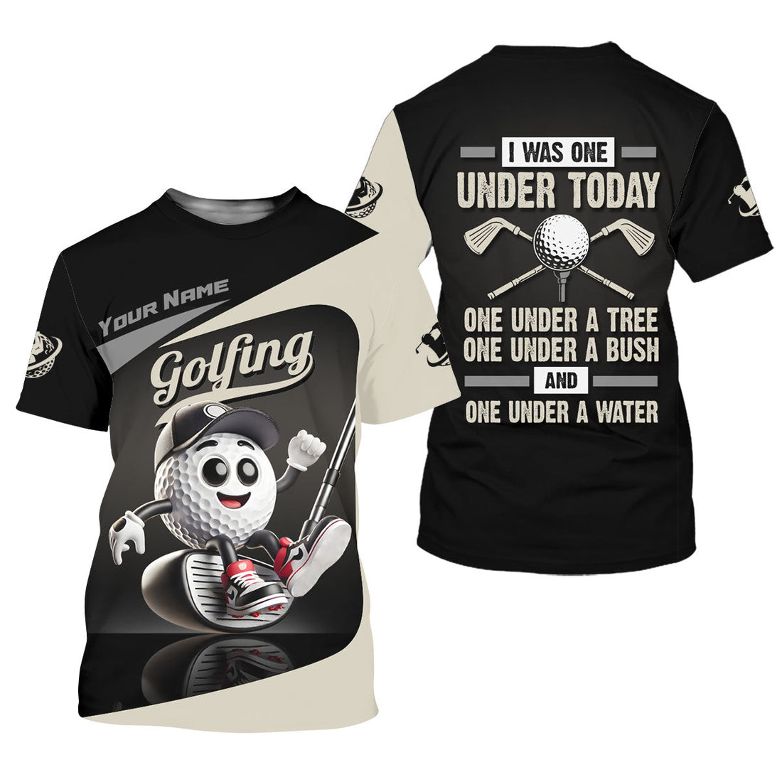 I Was One Under Today Custom Funny Golf Polo ShirtDad Golf Gift