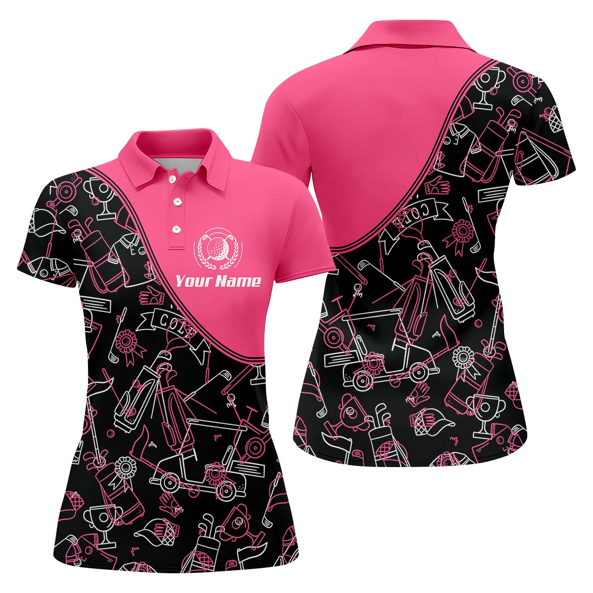 Custom Womens Golf Polo ShirtWomen's Golfing Clothes, Golfing Apparel, Womens Golf Gifts