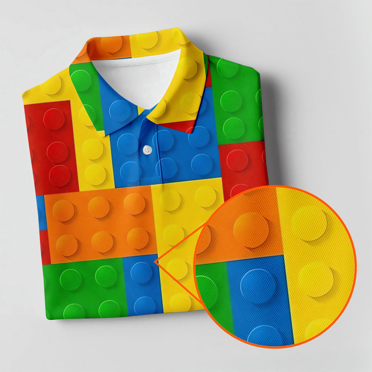 Lego Pattern Colorful Golf Shirt, Ladies Golf Shirts, Golf Shirt For Women, Ladies Golf Polos