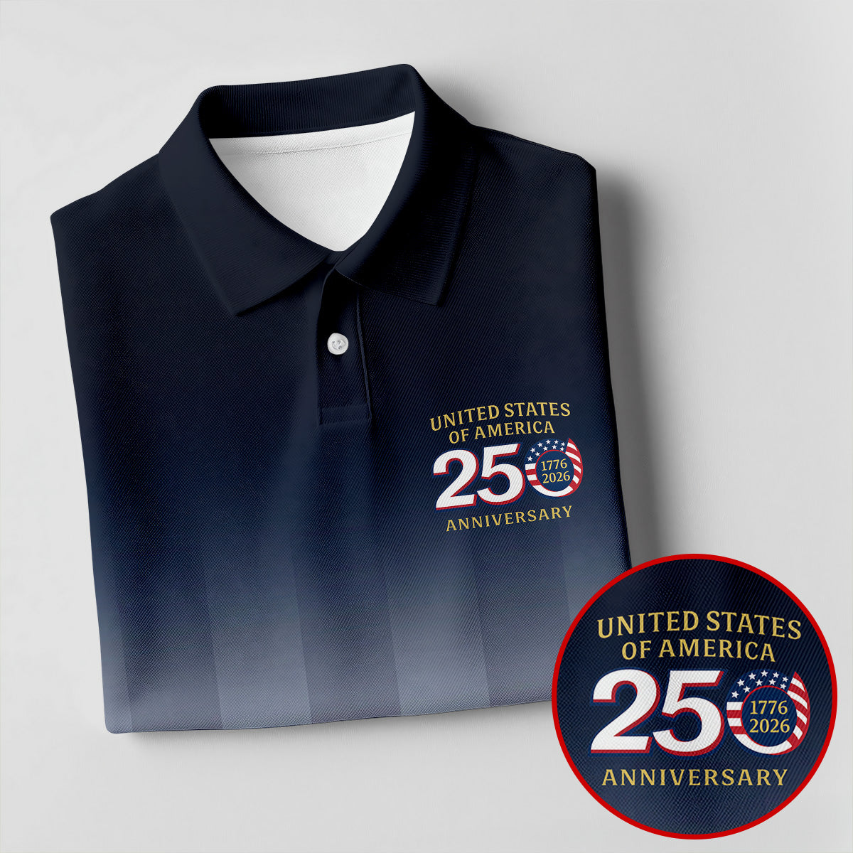 USA 250 Anniversary American Flag Golf Shirt, Patriotic 4th Of July Golf Shirt For Women