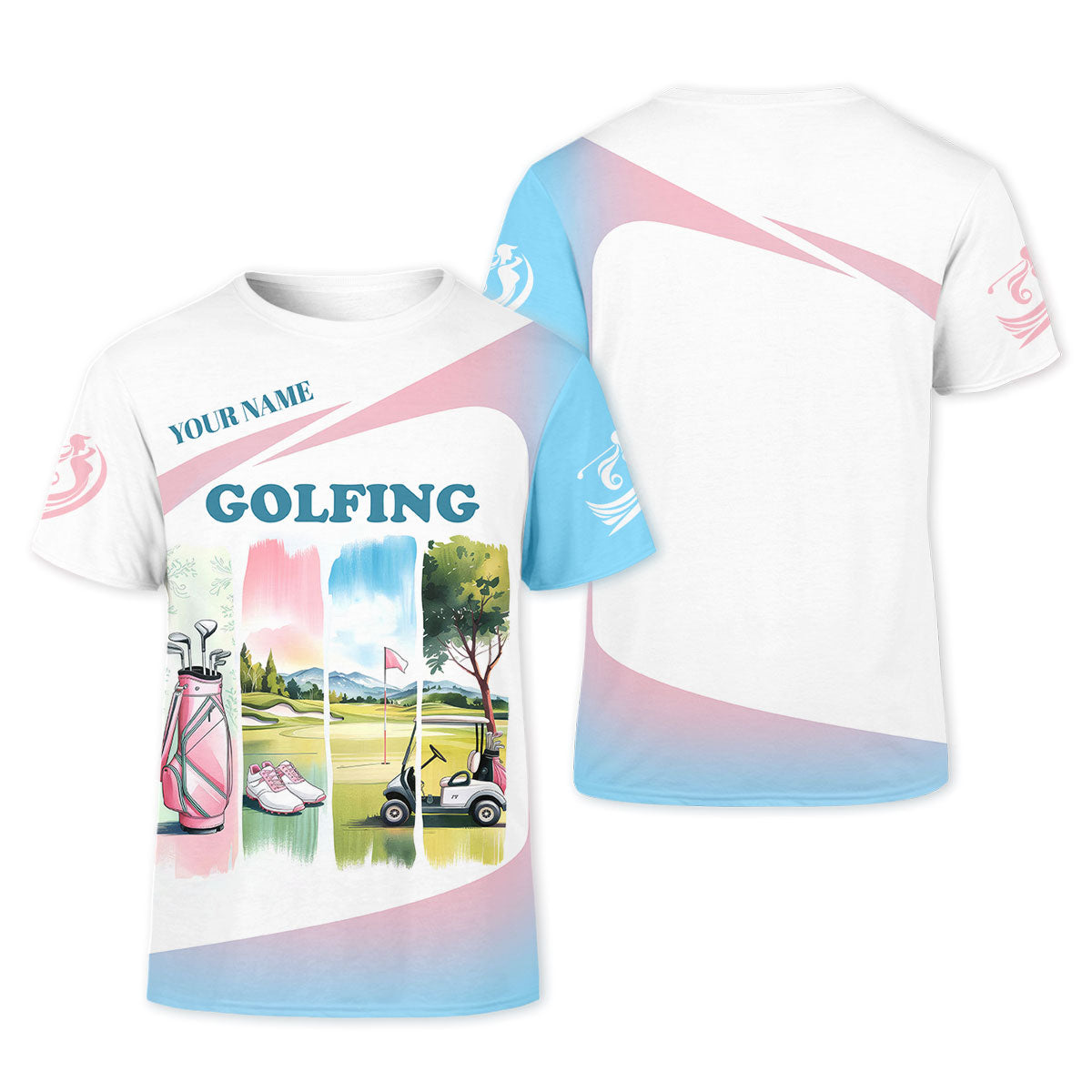 Watercolor Funny Womens Golf Polo ShirtLadies Golf Shirt, Mothers Day Gifts