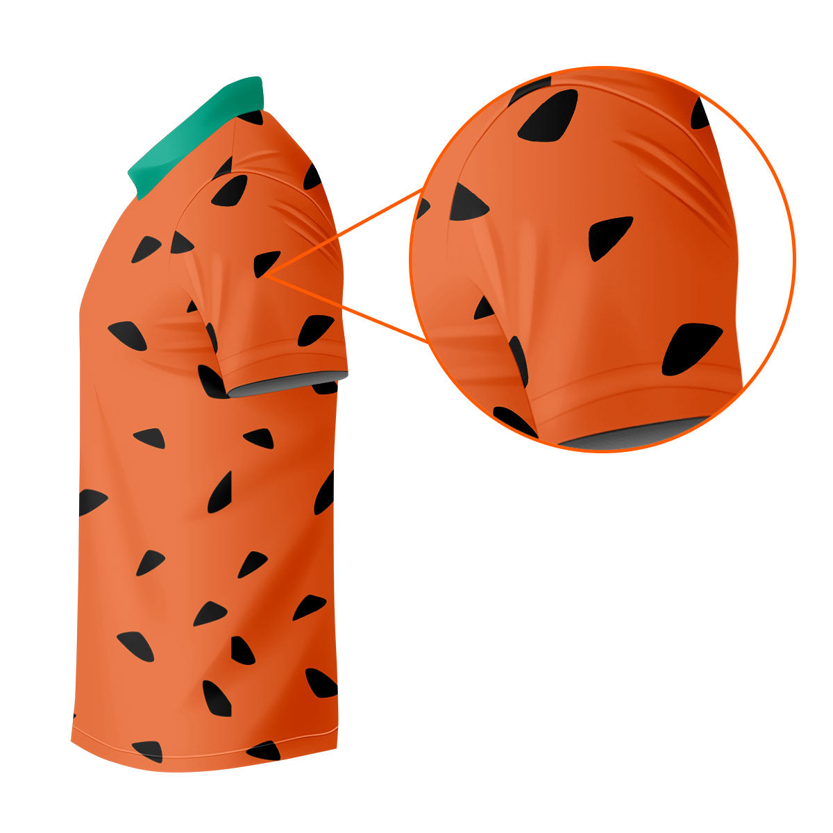 Watermelon Slice Golf Top, Orange Summer Design, Golf Shirts For Women