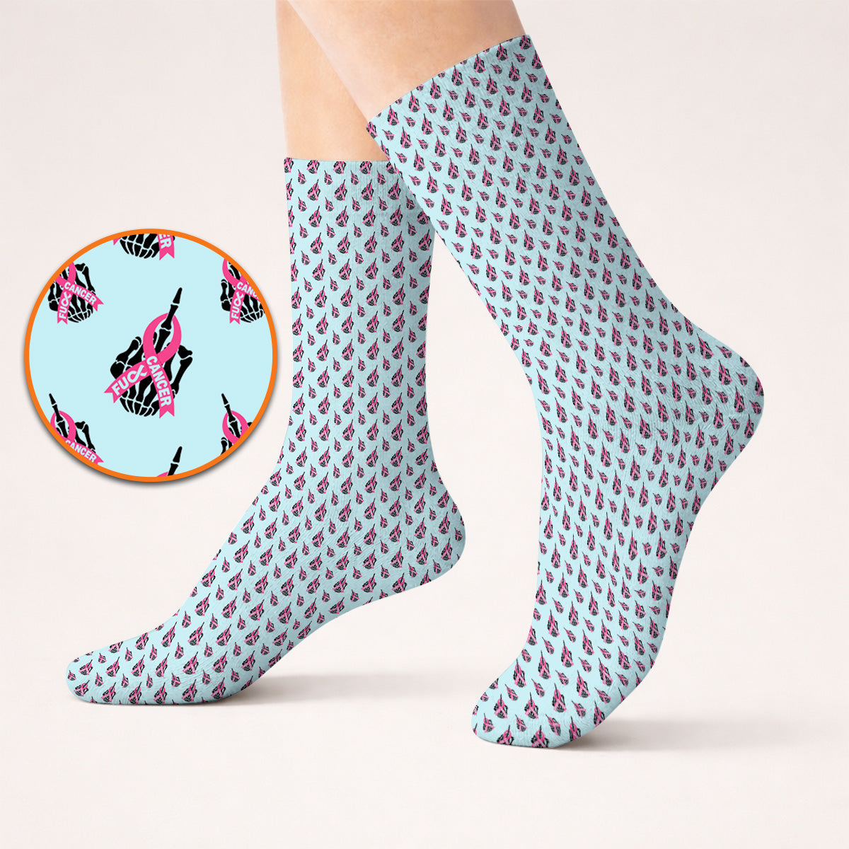 Breast Cancer Awareness Golf Socks, Pink Ribbon Pattern Golf Sock For Breast Cancer Support, Golf Gift For Golfer