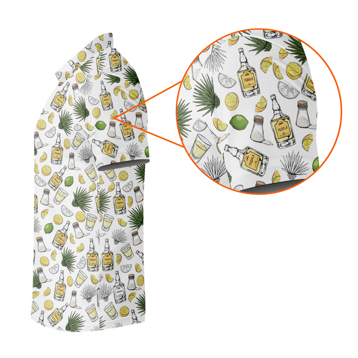 Tequila Lime Salt Cinco De Mayo Celebration Golf Tops For Men, Drinking Party Polo Shirtor Men