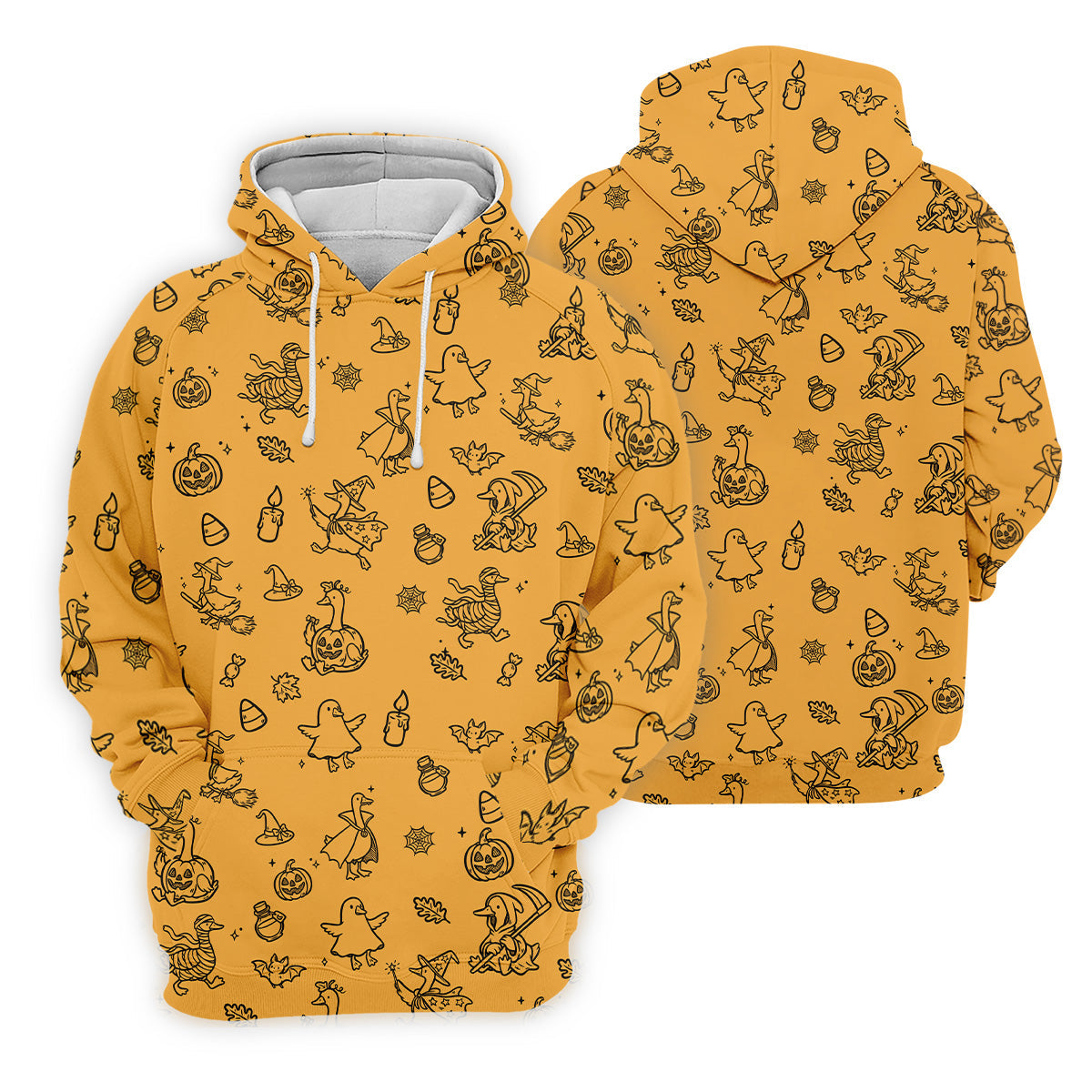 Goose Halloween, Doodle Pattern, Yellow Golf Shirt, Mens Funny Golf Shirts, Long Sleeve Golf Shirts, Men Golf Polo