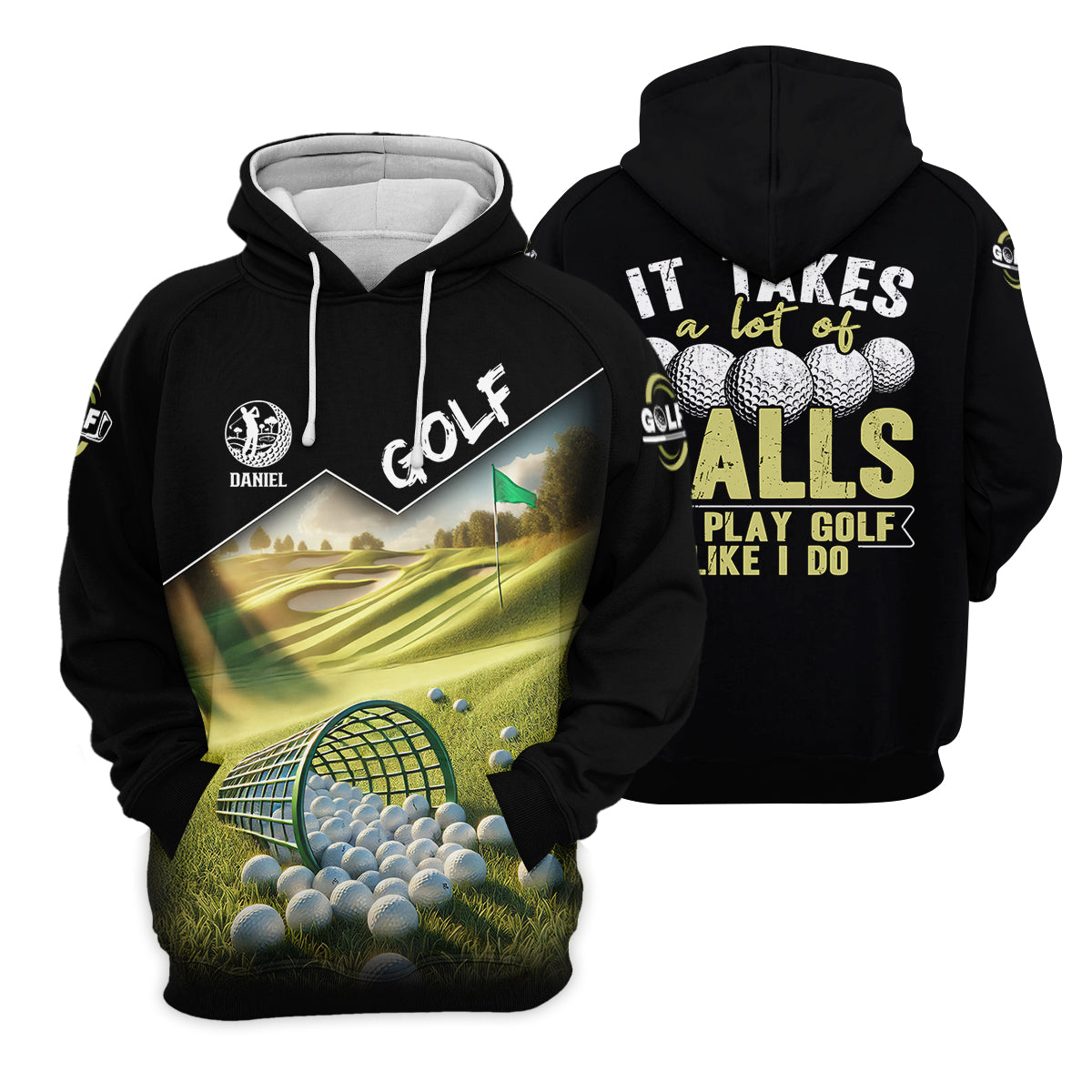 It Takes A Lot Of Balls To Play Golf Like I Do Custom Golf Polo ShirtDad Golf Gift, Golf Lover Gifts