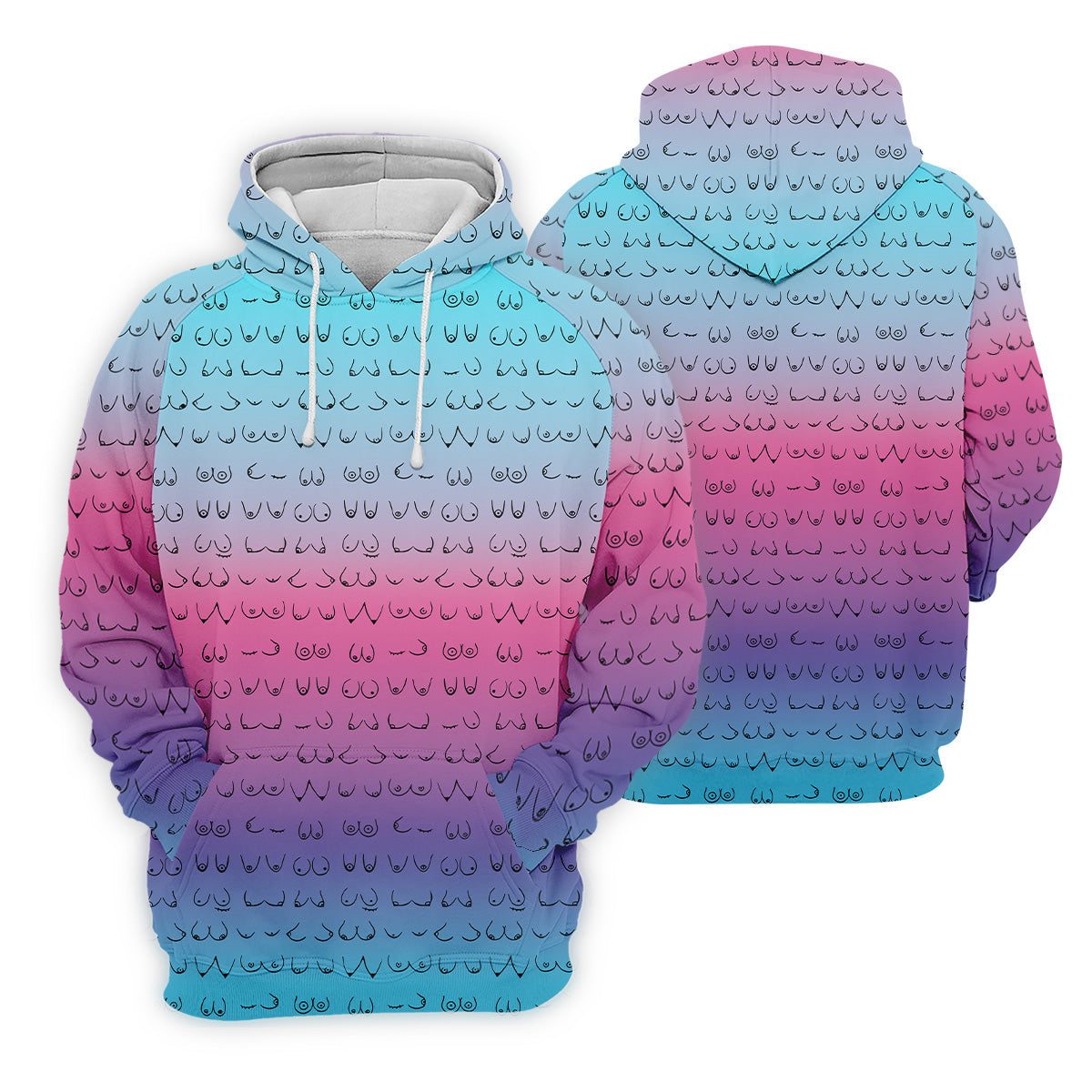 Blue Pink Ombre Mens Funny Golf Shirts , Fun Golf Shirts For Men, Men Golf Polo Shirtl Golf Gifts
