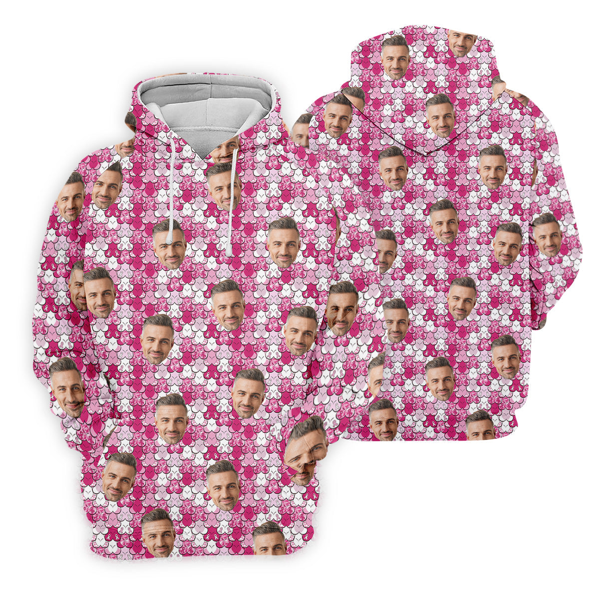Custom Face Breast Cancer Golf Shirt, Women Golf Top, Ladies Golf Polos, Breast Cancer Awareness Shirt