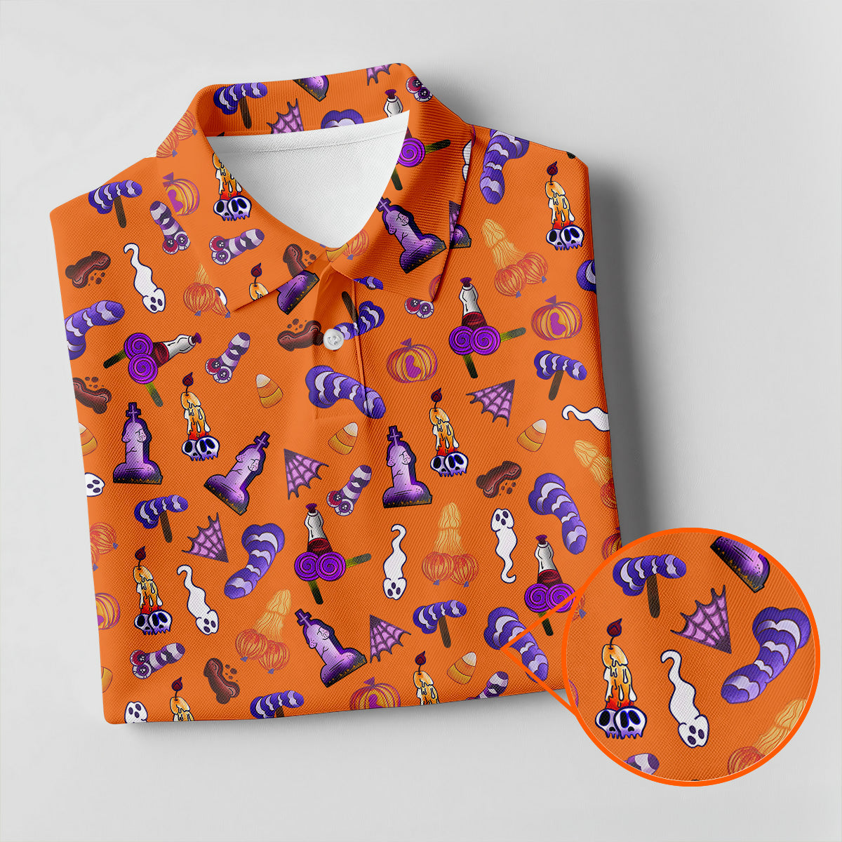 Funny Dirty Orange And Purple Halloween Golf Shirt, Funny Golf Shirts Women, Ladies Golf Shirts