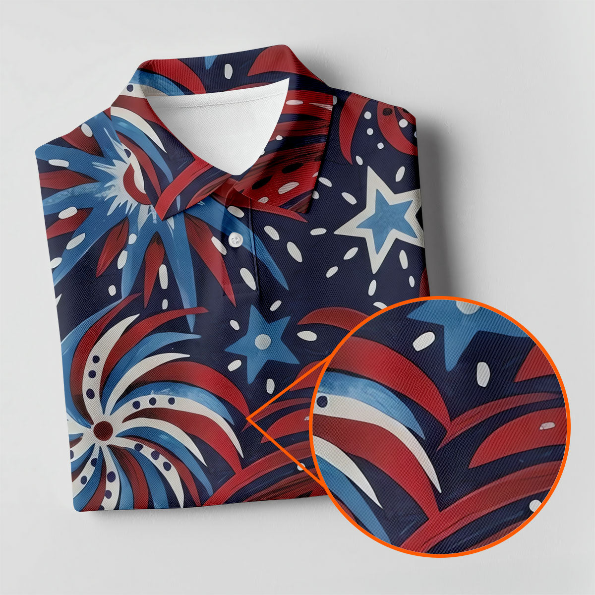 American Flag Pattern Red White Blue 250th Anniversary Patriotic Golf Shirt, Women's Polo Shirt