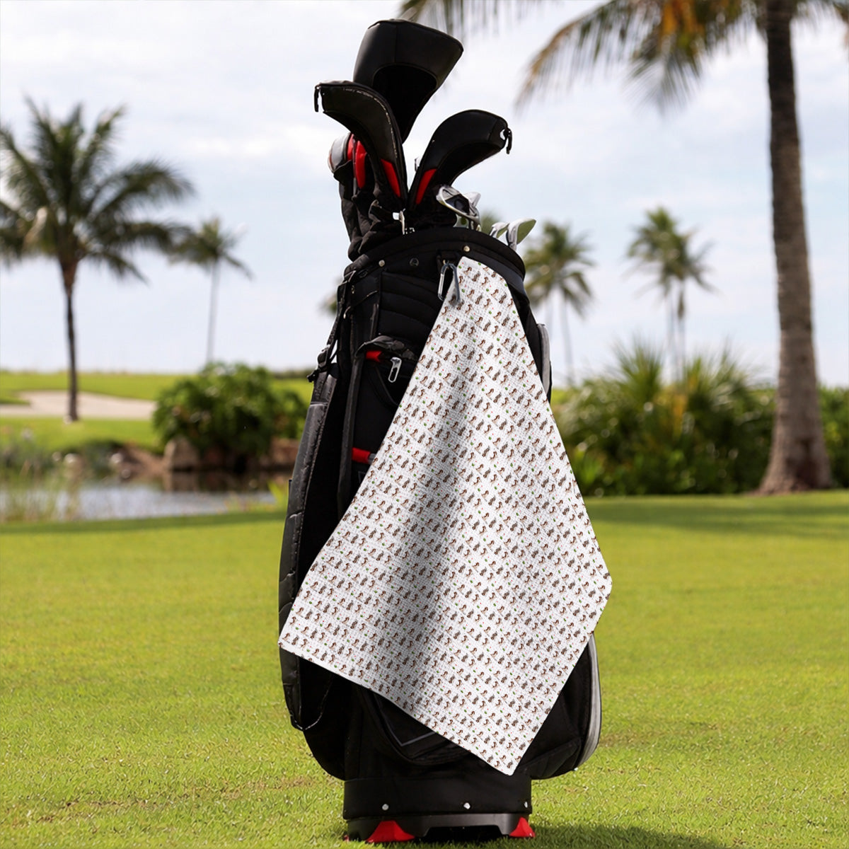 English Springer Spaniel Golf Towels, Funny Pattern Golf Towel For Dog Lovers, Golf Gift For Golfer
