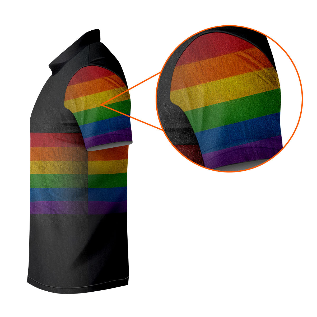 Pride Rainbow Flag Retro Golf Shirt, LGBTQ Month Polo Shirtor Men, Golf Shirts For Men