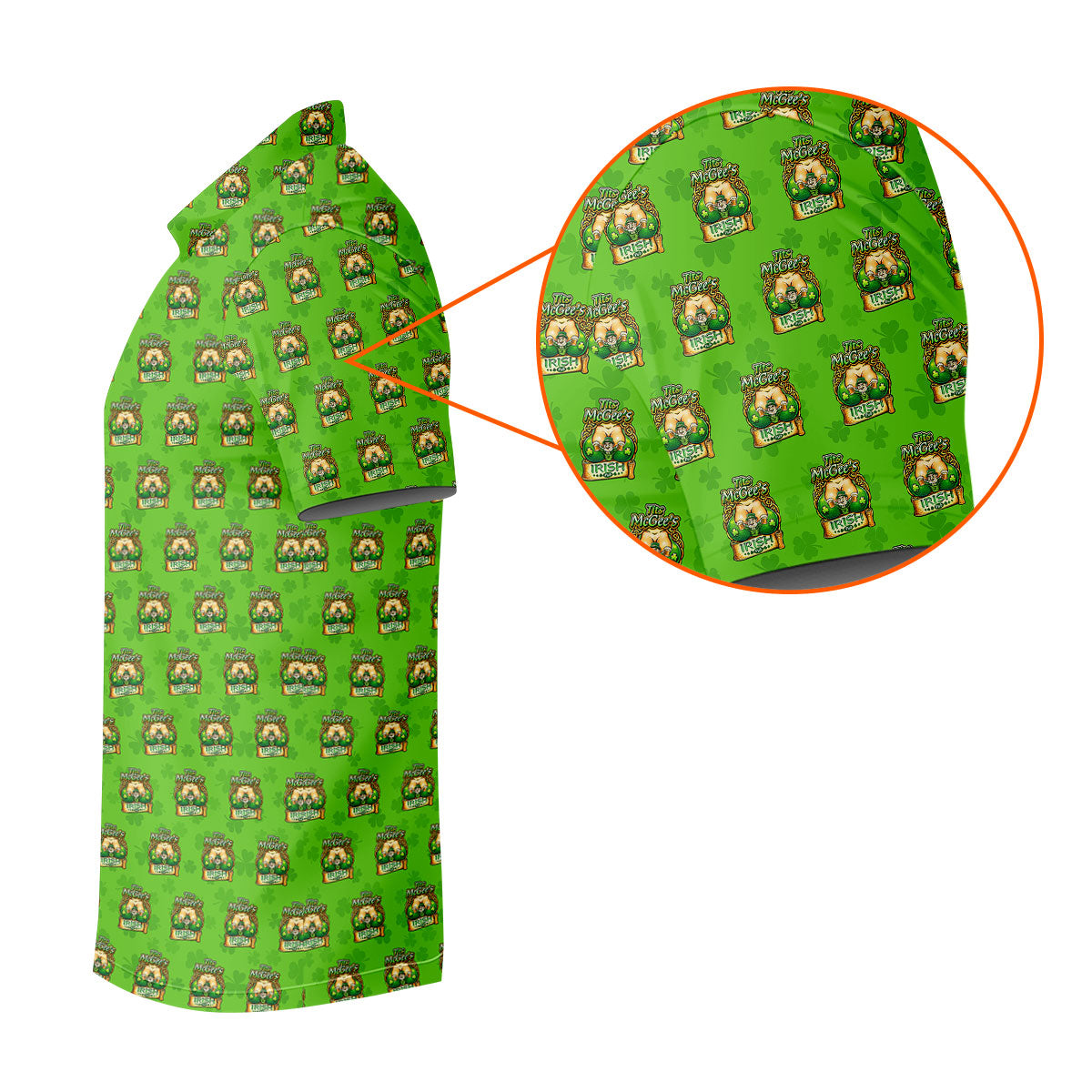 Green St Patrick's Day Funny Adult Shamrock Golf Shirt, Polo ShirtFor Men, Golf Shirts For Men